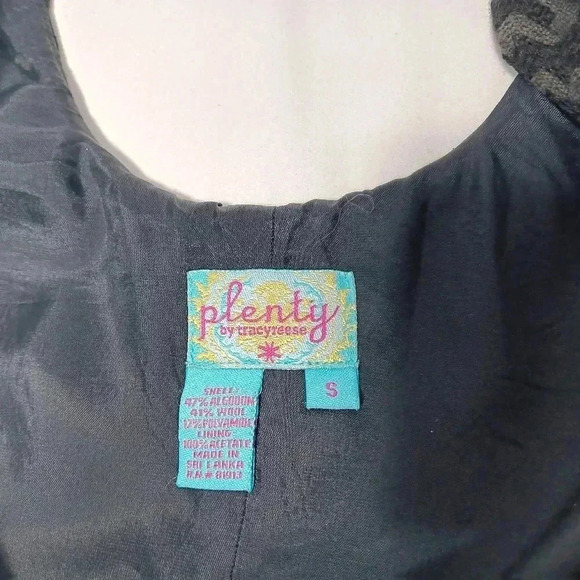 Anthropologie Plenty by Tracy Reese Wool Blend textured Babydoll Mini Dress. S - Picture 4 of 6